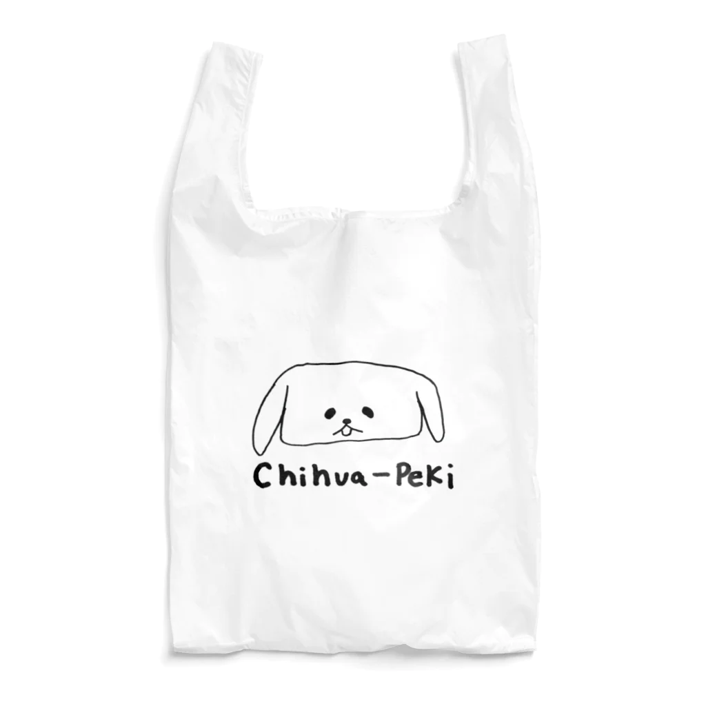 くくりしょっぷのちわぺきちゃん(耳たれ2) Reusable Bag