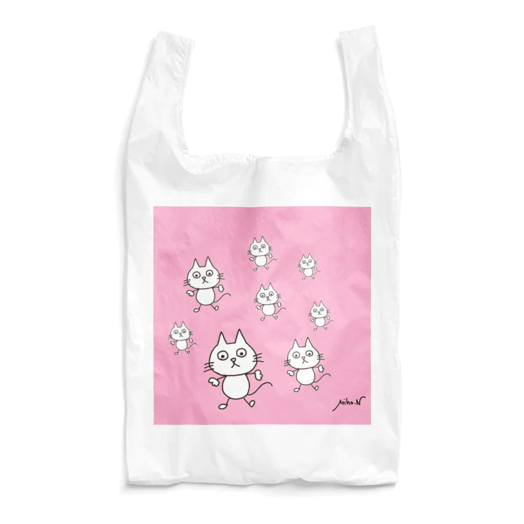 MIe-styleのドタバタみぃにゃんピンク Reusable Bag