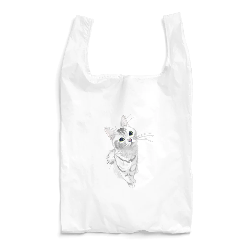 Mountain-and-Valleyのふわふわネコのライちゃん Reusable Bag