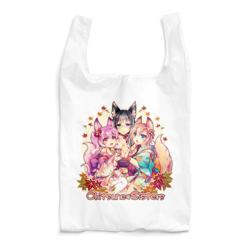 月蝕ざっか店＠SUZURIのOkitsune*Sisters - Ctype Reusable Bag