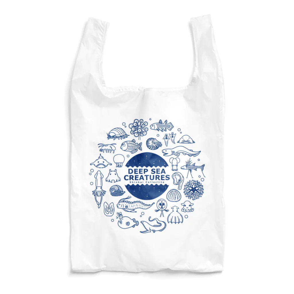 深海Collectiteの深海生物集合（ライン・サークル・ブルー） Reusable Bag