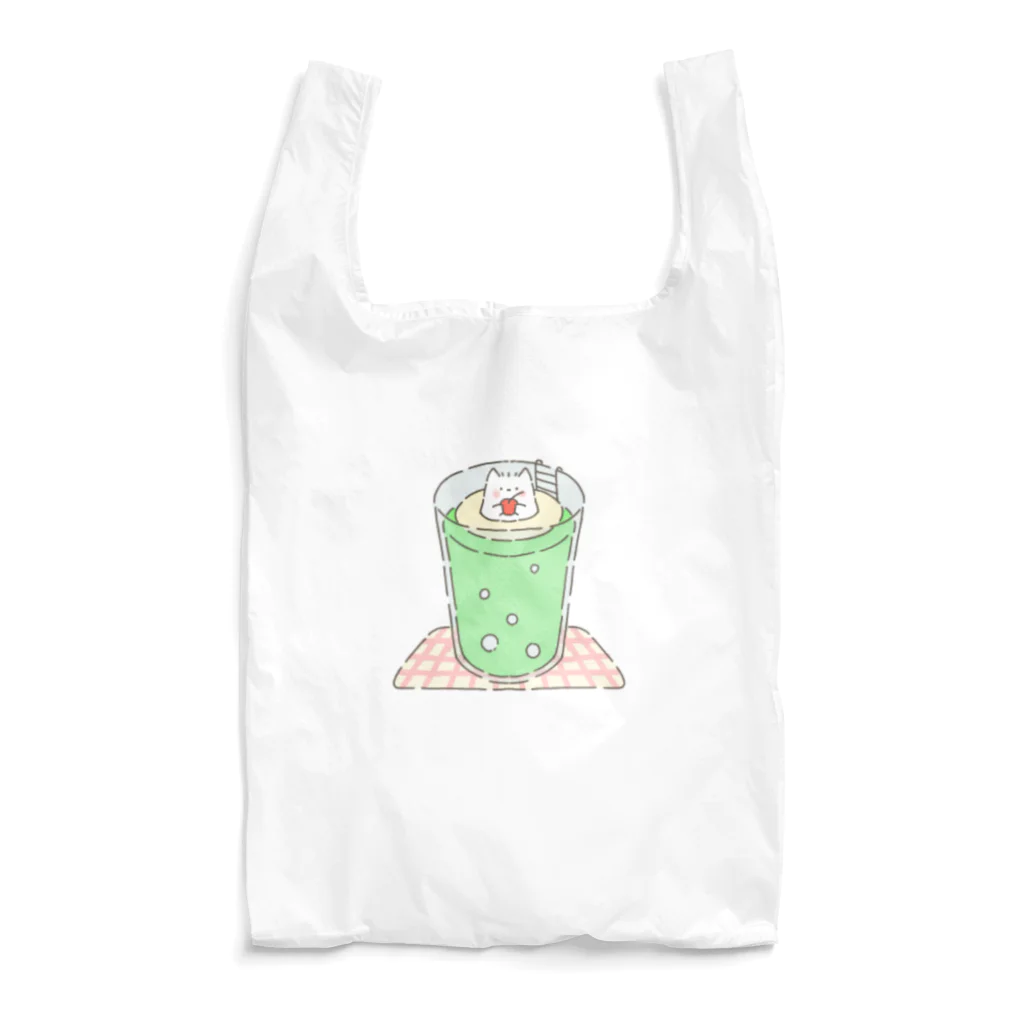 ぱ！のふわふわねこ クリームソーダ Reusable Bag