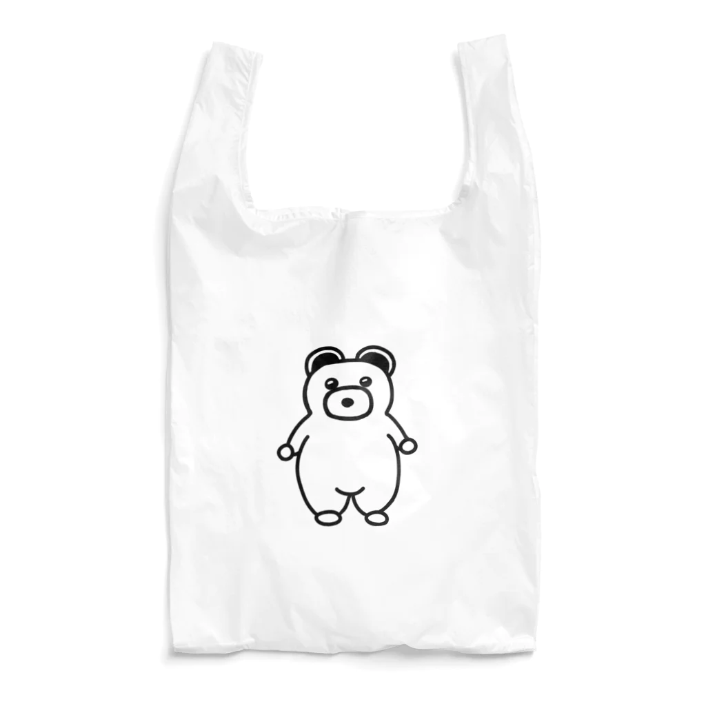 クマのポッキーのモノクロ Reusable Bag
