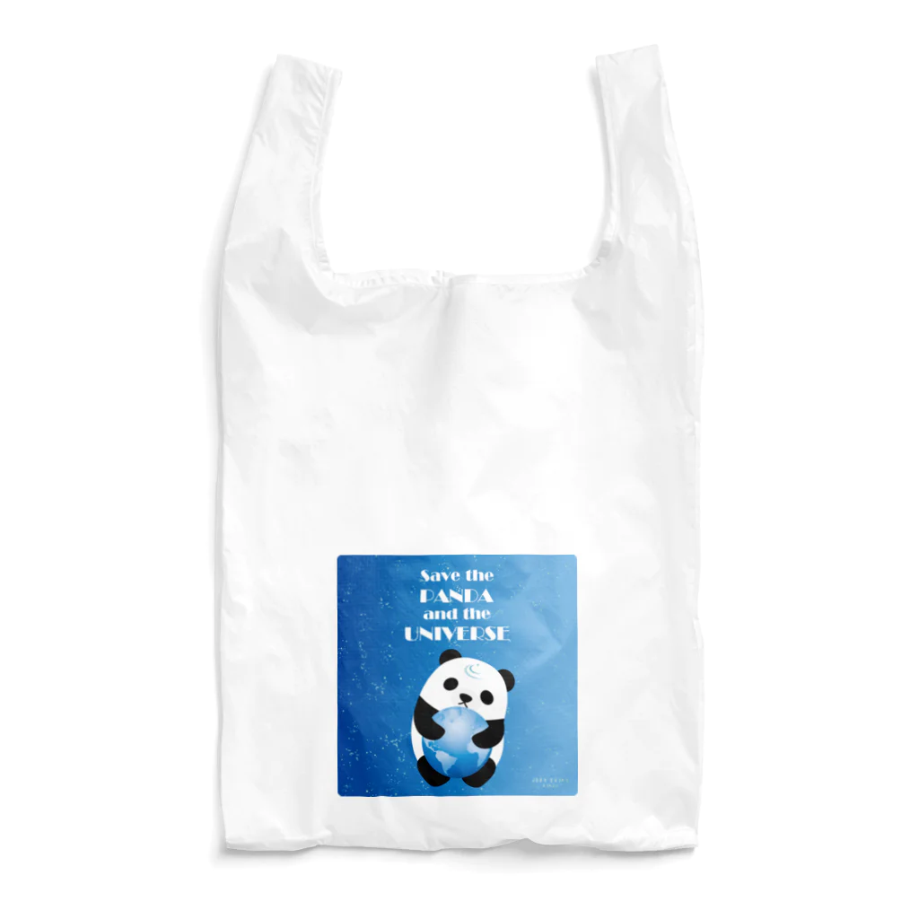 ZERO POINT 銀座のパンダと宇宙を守る blue Reusable Bag