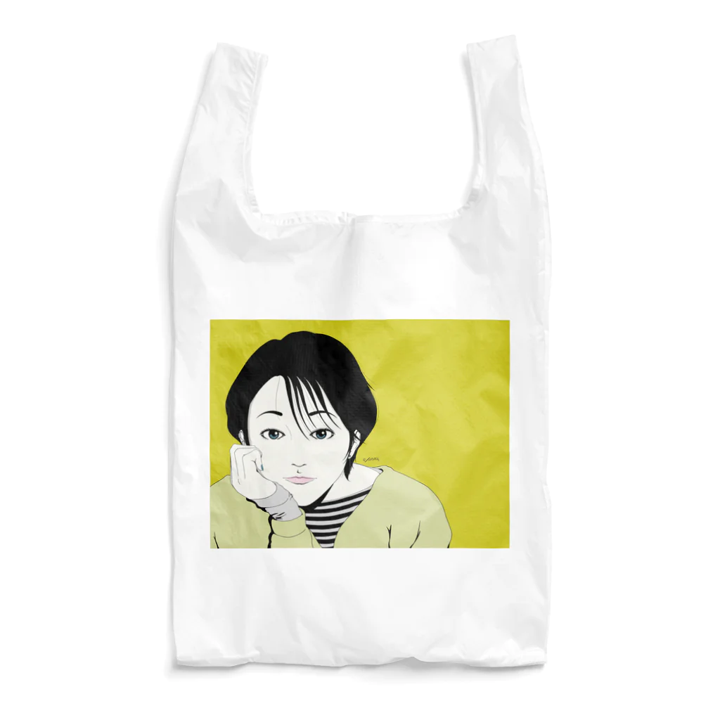 isuta ism.online shopの頬杖フルカラー Reusable Bag