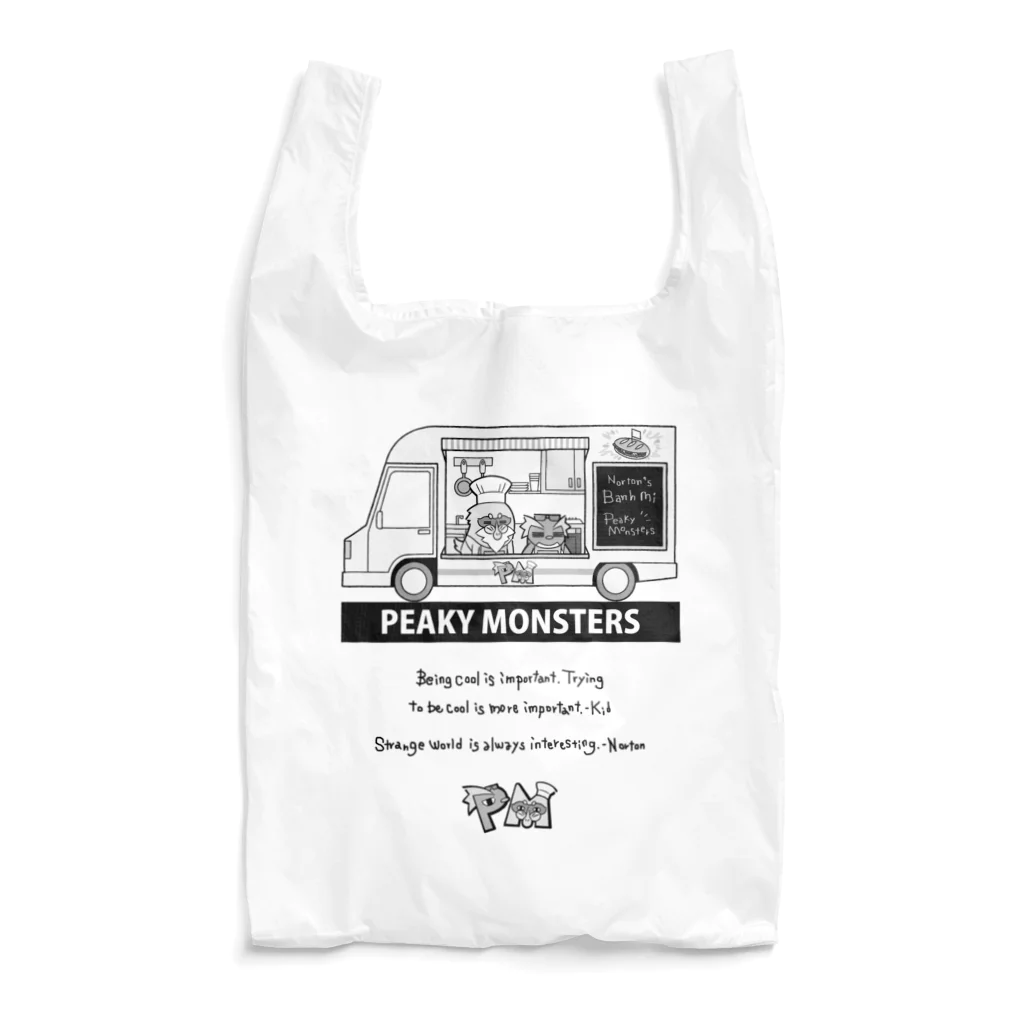 ピーキーモンスターズ【PeakyMonsters】ピキモングッズ公式ショップのピキモンカフェモノクロ(エコバッグ)キッチンカーシリーズ エコバッグ