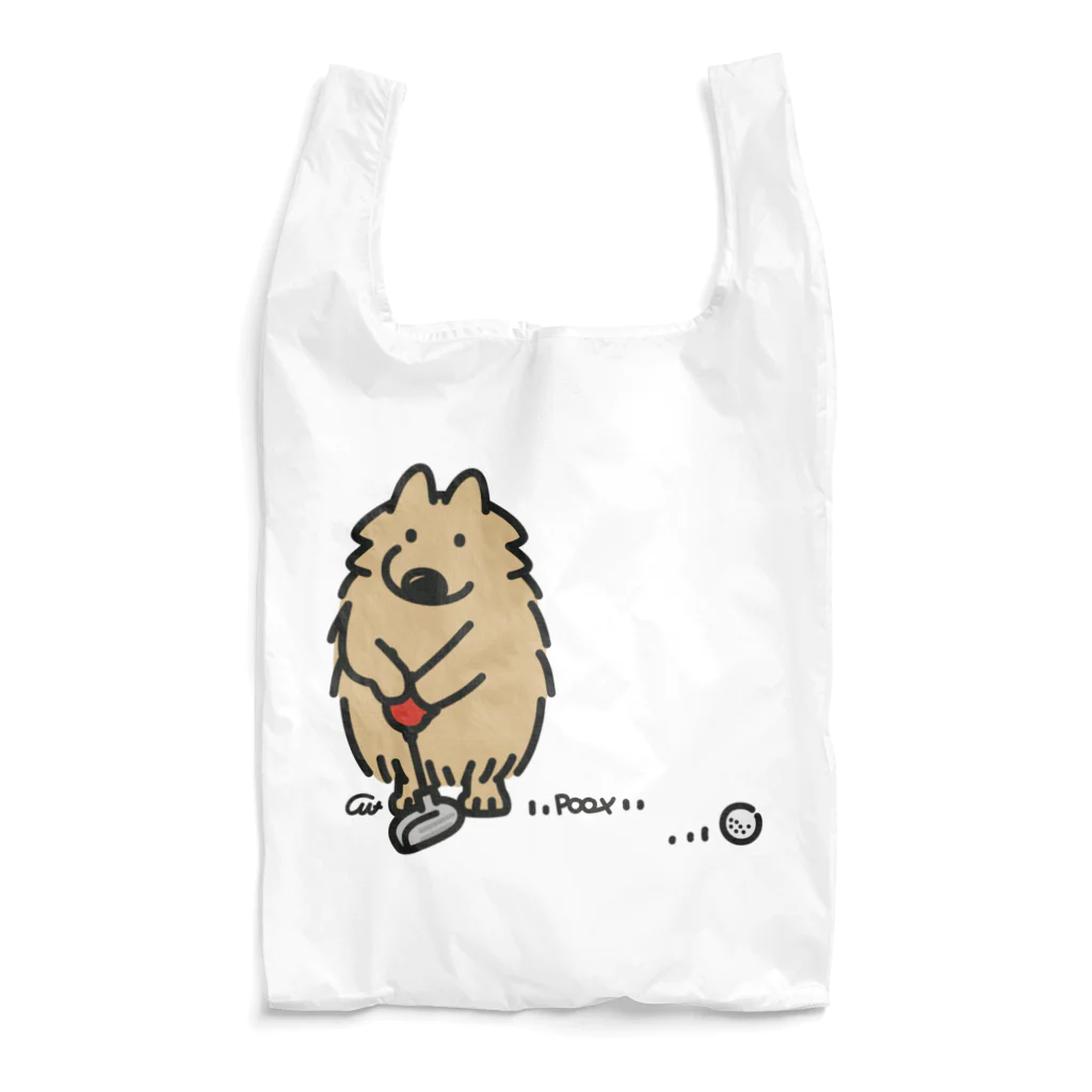 イラスト MONYAAT のポメラニアン　ゴルフ2 C Reusable Bag