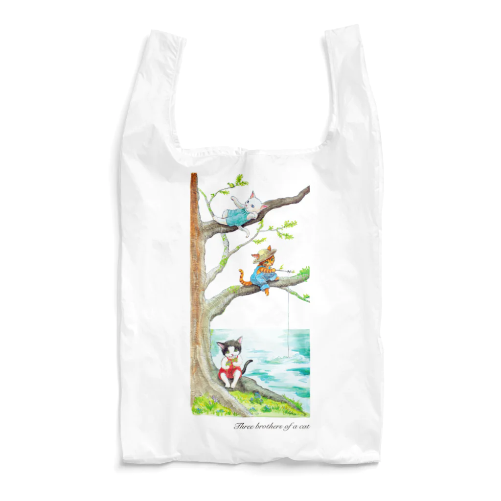 もけけ工房 SUZURI店のThree brothers of a cat Reusable Bag