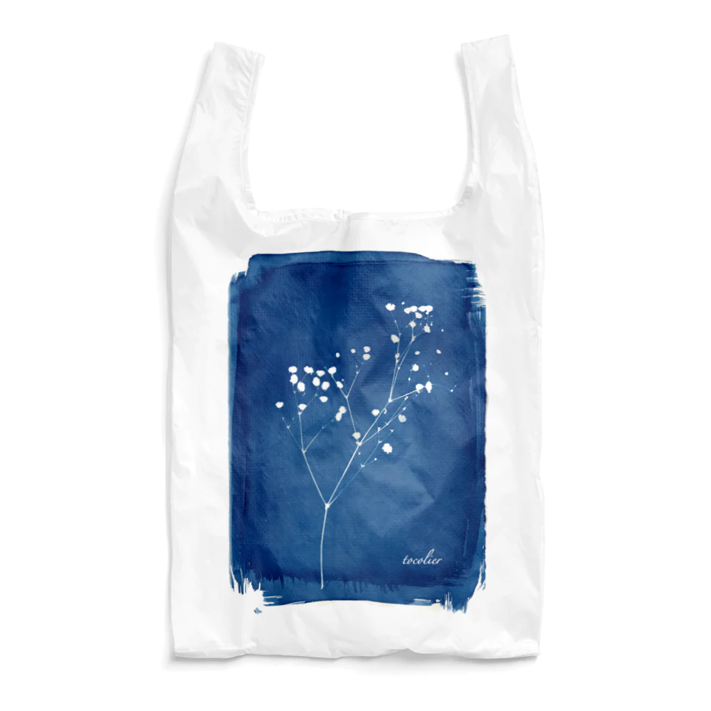 tocolierのCyanotype "gypsophola" Reusable Bag