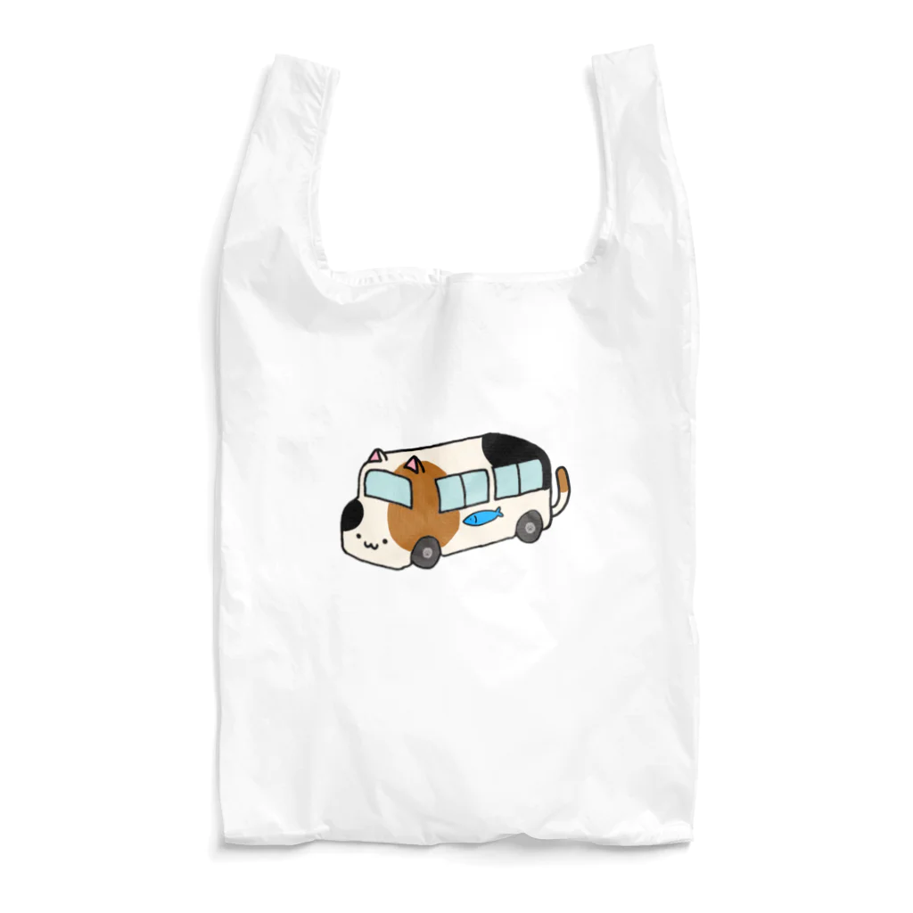 いぬのはなこ小屋のにゃんこ幼稚園(みけ) Reusable Bag