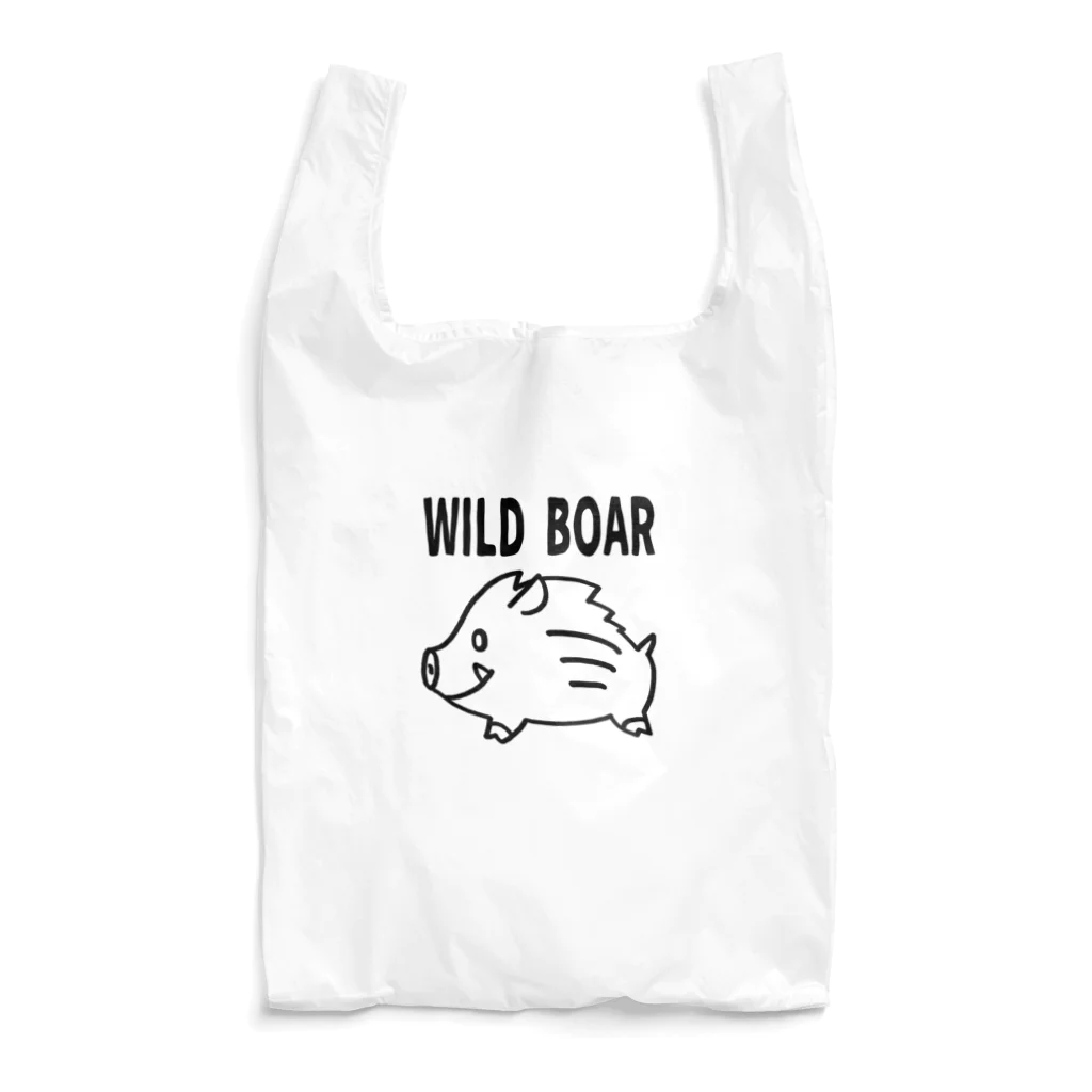 イノシシライフ INOsisiLIFEの「WILD BOAR」(黒線) Reusable Bag