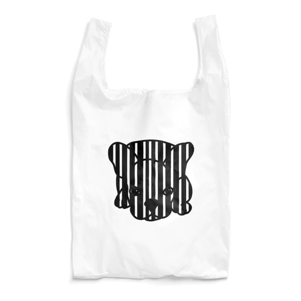 みつまめこshopのストライプ犬 Reusable Bag