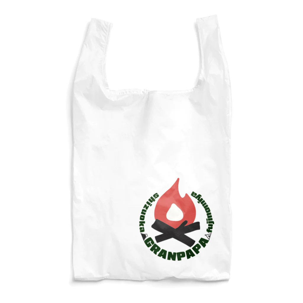 グランパパキャンプのグランパパファイヤーロゴ〈サークル〉 Reusable Bag