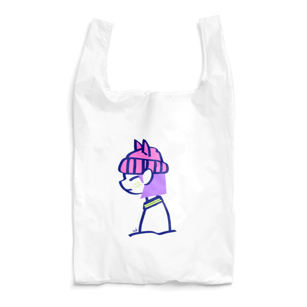 szHzs 'のネコ耳さん/ピンクニット帽 Reusable Bag