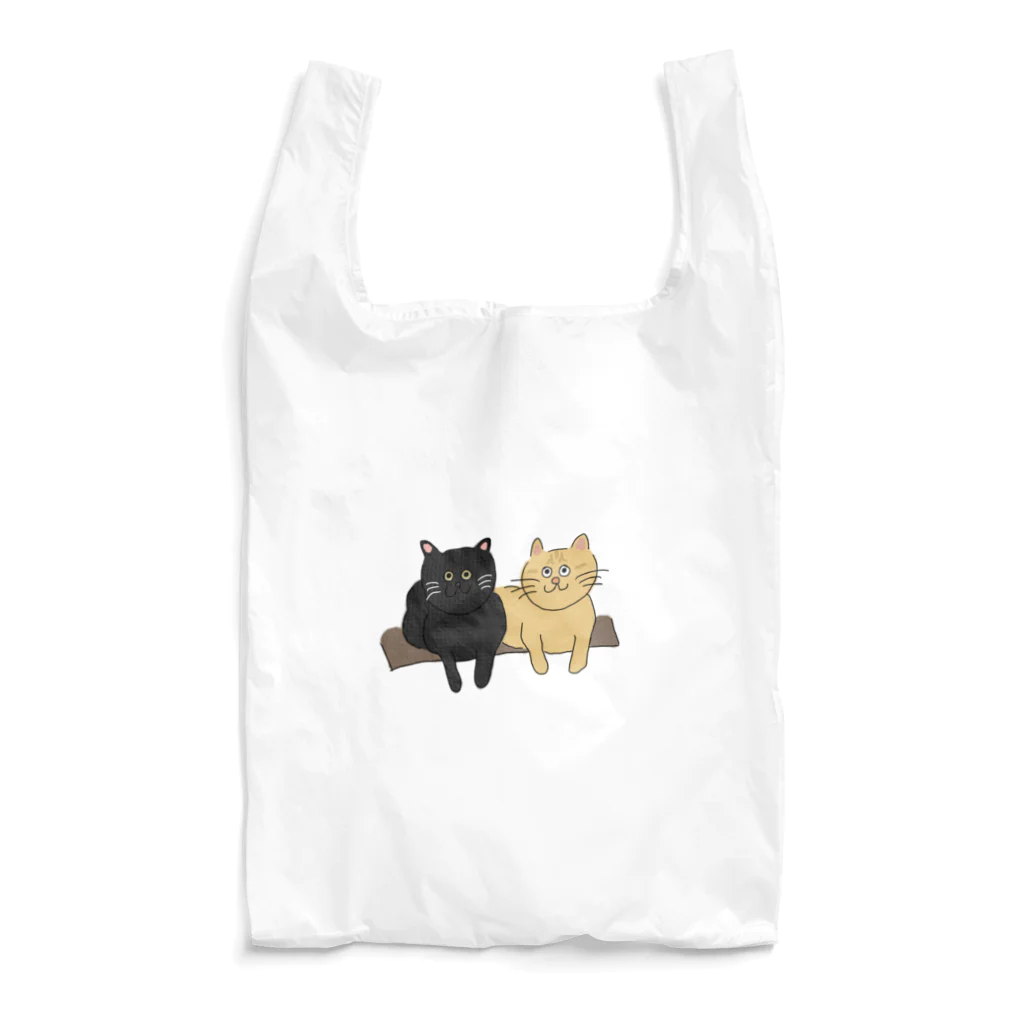 お髭ちゃんのおみせ。の寄り添い猫ちゃんず。 Reusable Bag