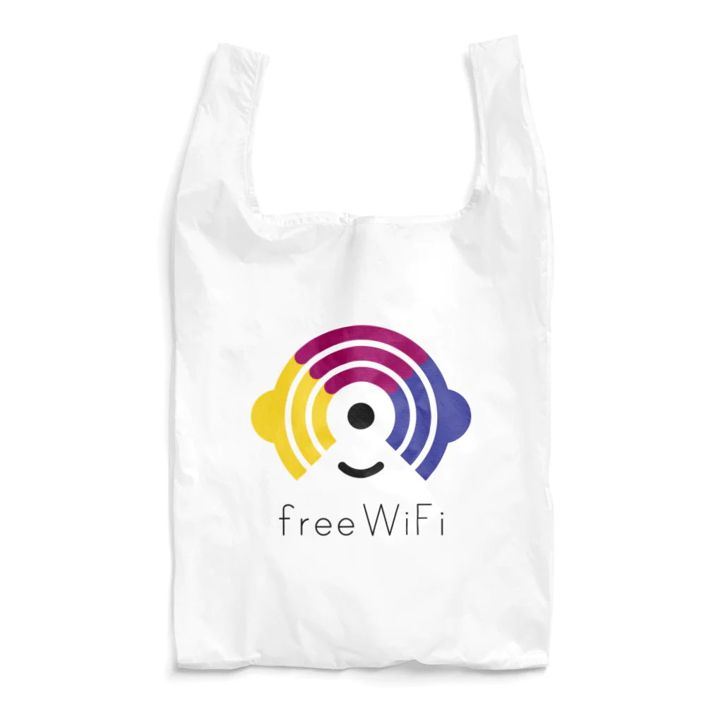 Free-WiFiのFree WiFi ロゴ グッズ（薄地） エコバッグ