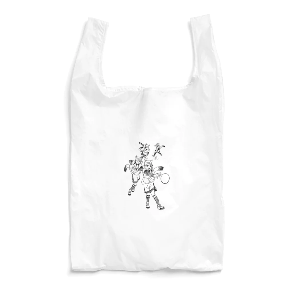 空想画学販売所の猫のソフトボールプレイヤー　スローイング！ Reusable Bag