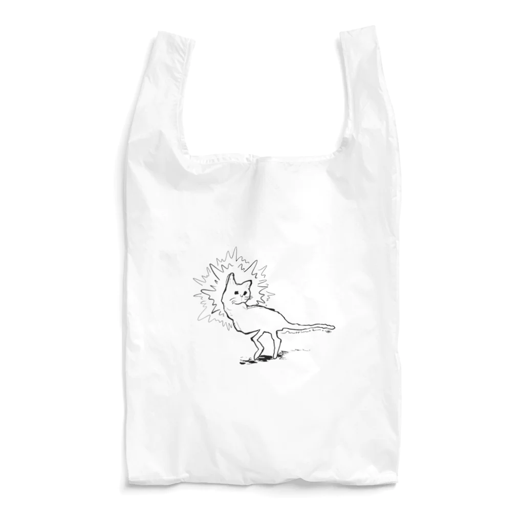 家の中の蛙 SUZURI店／森本のねこかな(黒線) Reusable Bag