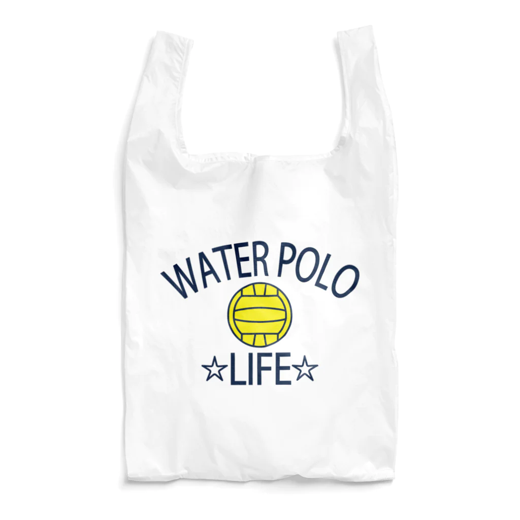 sports_tower スポーツタワーの水球(すいきゅう)(water polo)・アイテム・デザイン・Tシャツ・チームT・かっこいい・かわいい・クラブT・球技・得点・ボール・選手・ポジション・部活・スポーツ・シンプル・チームワーク エコバッグ