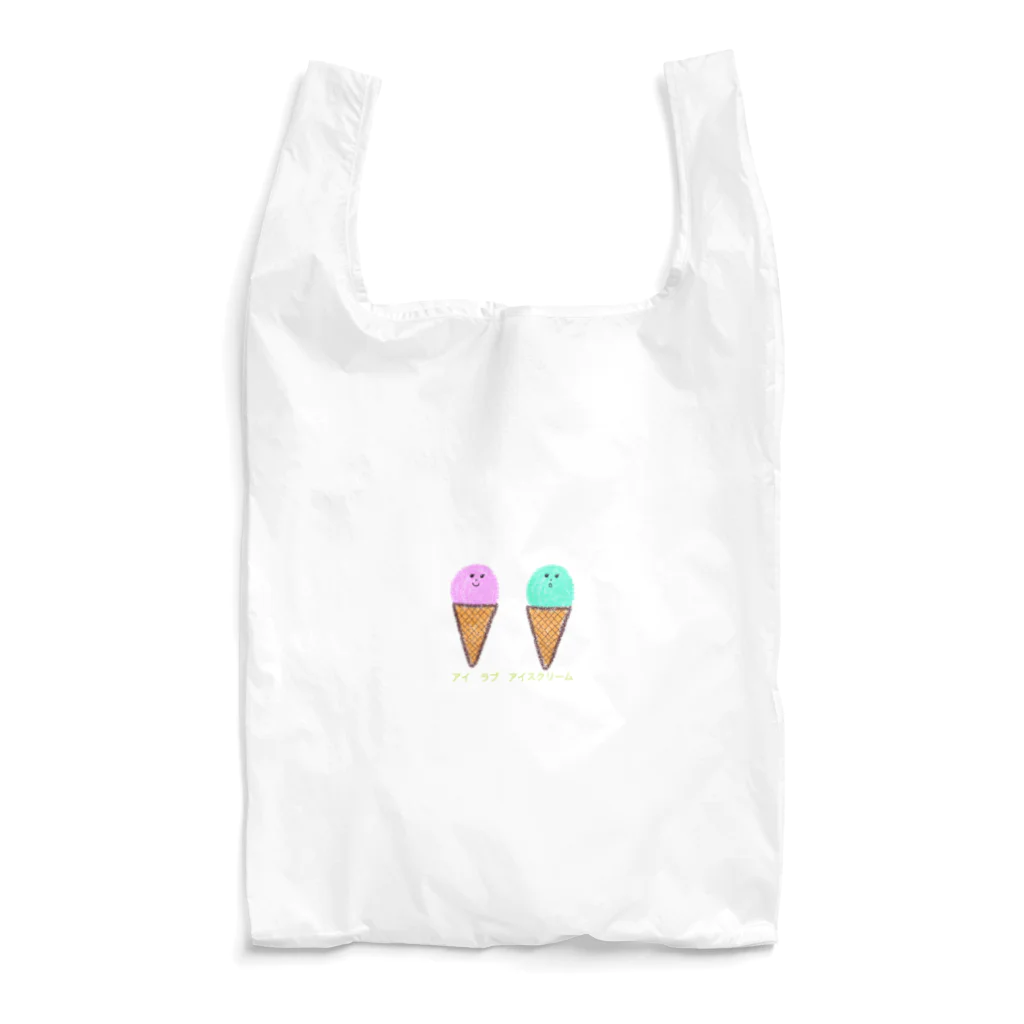 Nine-meのアイラブアイスクリーム Reusable Bag