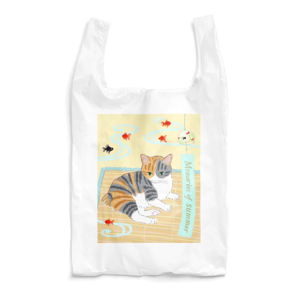 湊文の金魚と風鈴と猫 Reusable Bag