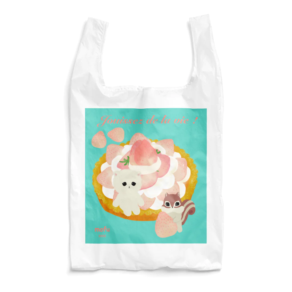 ペルシャ猫のモフの白いちごタルト Reusable Bag