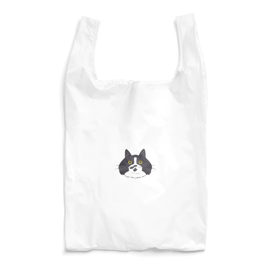 もふもふはちわれずの片髭ハチ子 Reusable Bag