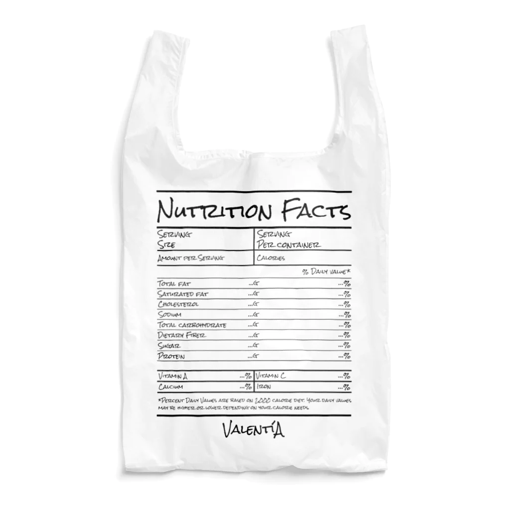 ValentíAの【nutrition facts series】 エコバッグ