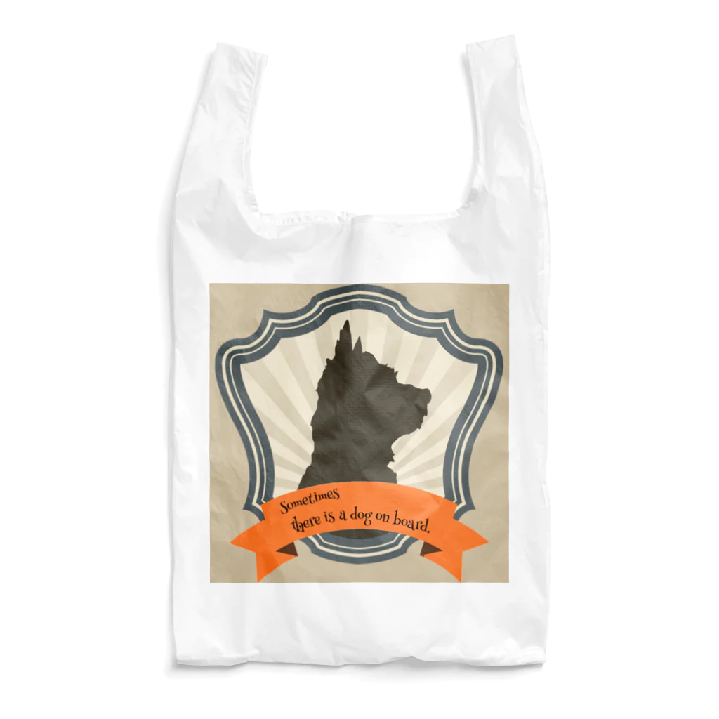 ながいいきものとフレンズの犬が乗ってます〈レトロ〉 Reusable Bag