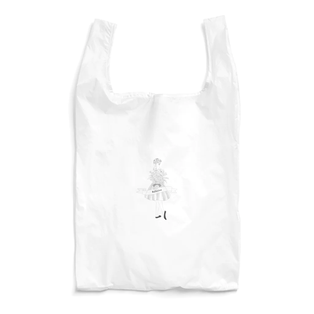 バレエシルエット ballet*pointe_pon*のシンプル バレリーナ Reusable Bag