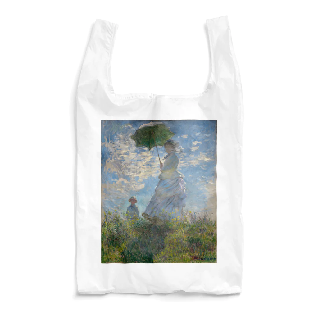 世界美術商店の散歩、日傘をさす女性 / Woman with a Parasol - Madame Monet and Her Son Reusable Bag