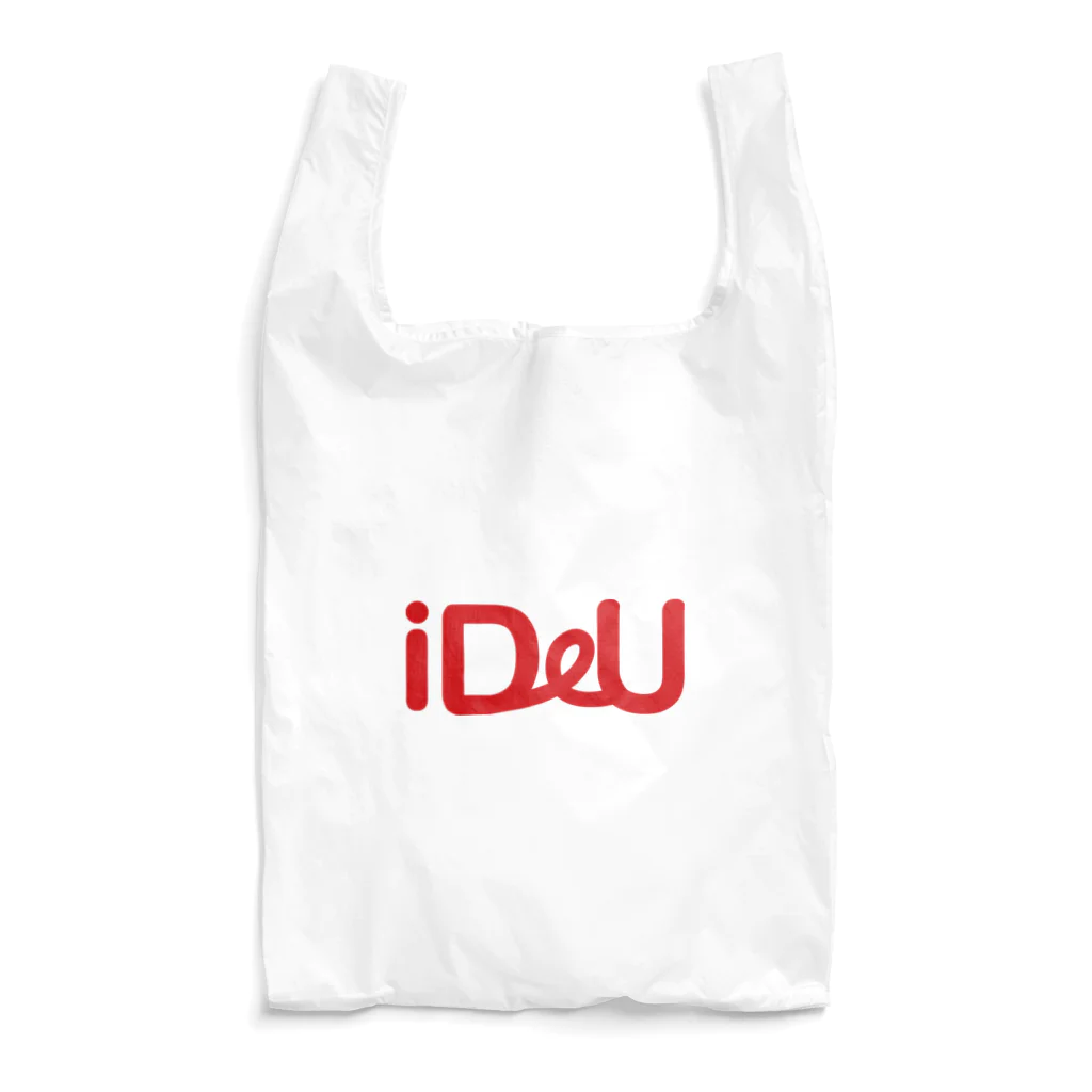 Bokkena DesignのiDeU One-Point（テキスト赤） Reusable Bag