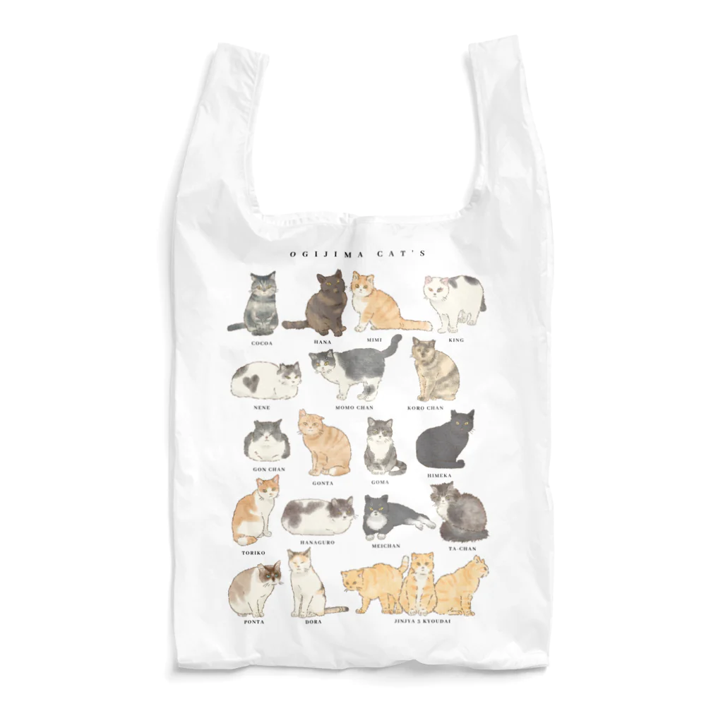 OHAYO CHAHANの男木島猫ずかんエコバッグ Reusable Bag