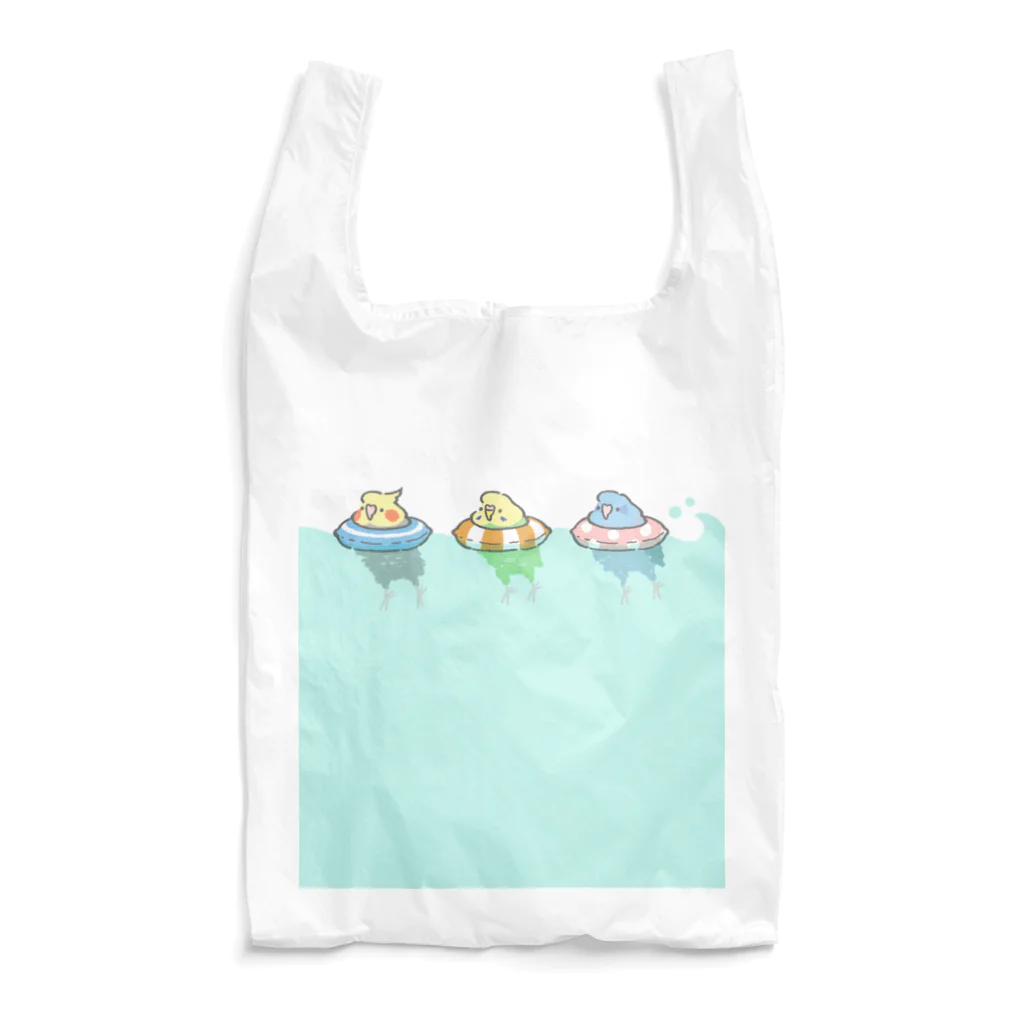 とりちゃんたちのグッズやさんのうきわのインコ Reusable Bag