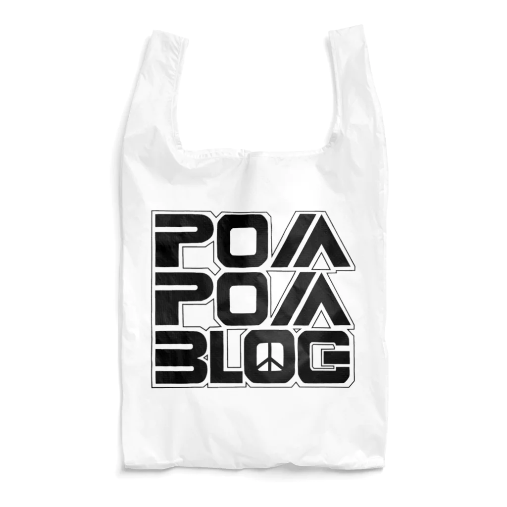 mf@PomPomBlogのPom City Four Logo（black） エコバッグ