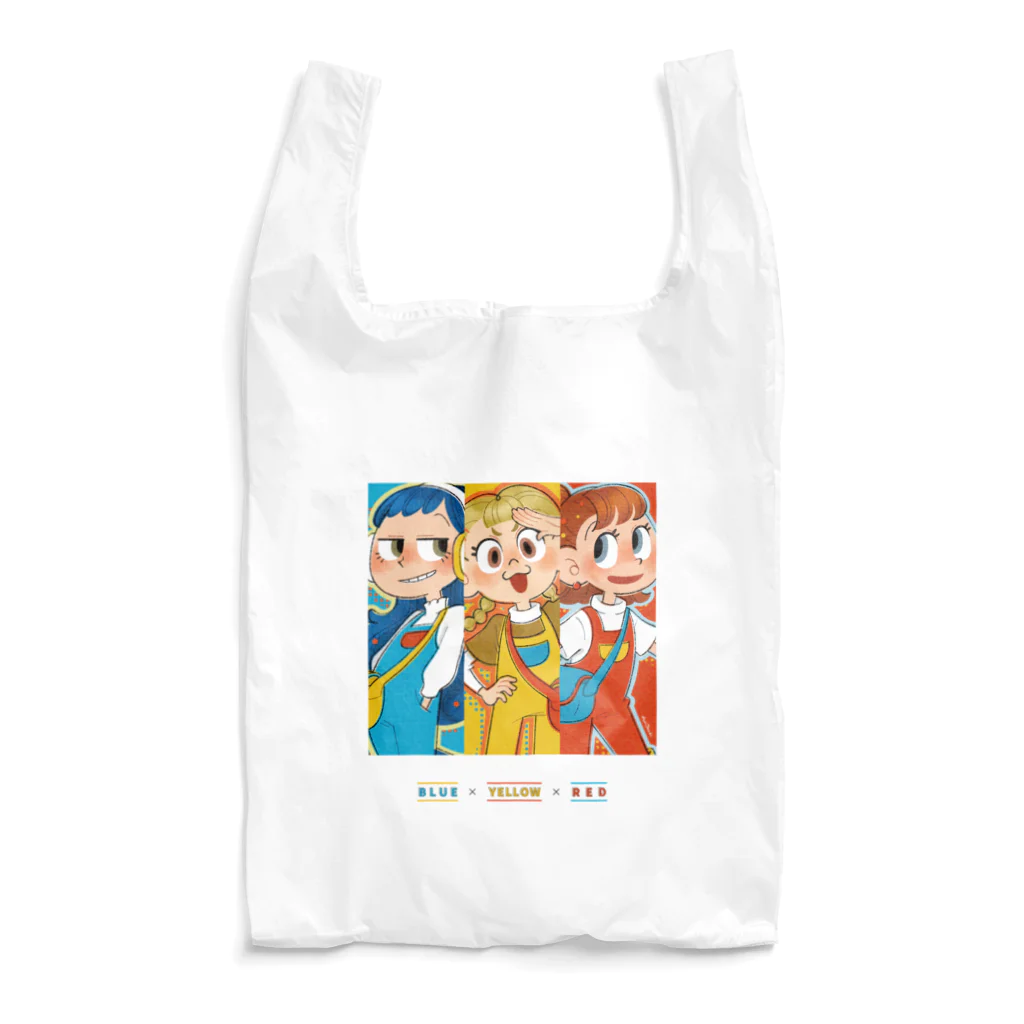 おおつきあやのBLUE × YELLOW × RED Reusable Bag