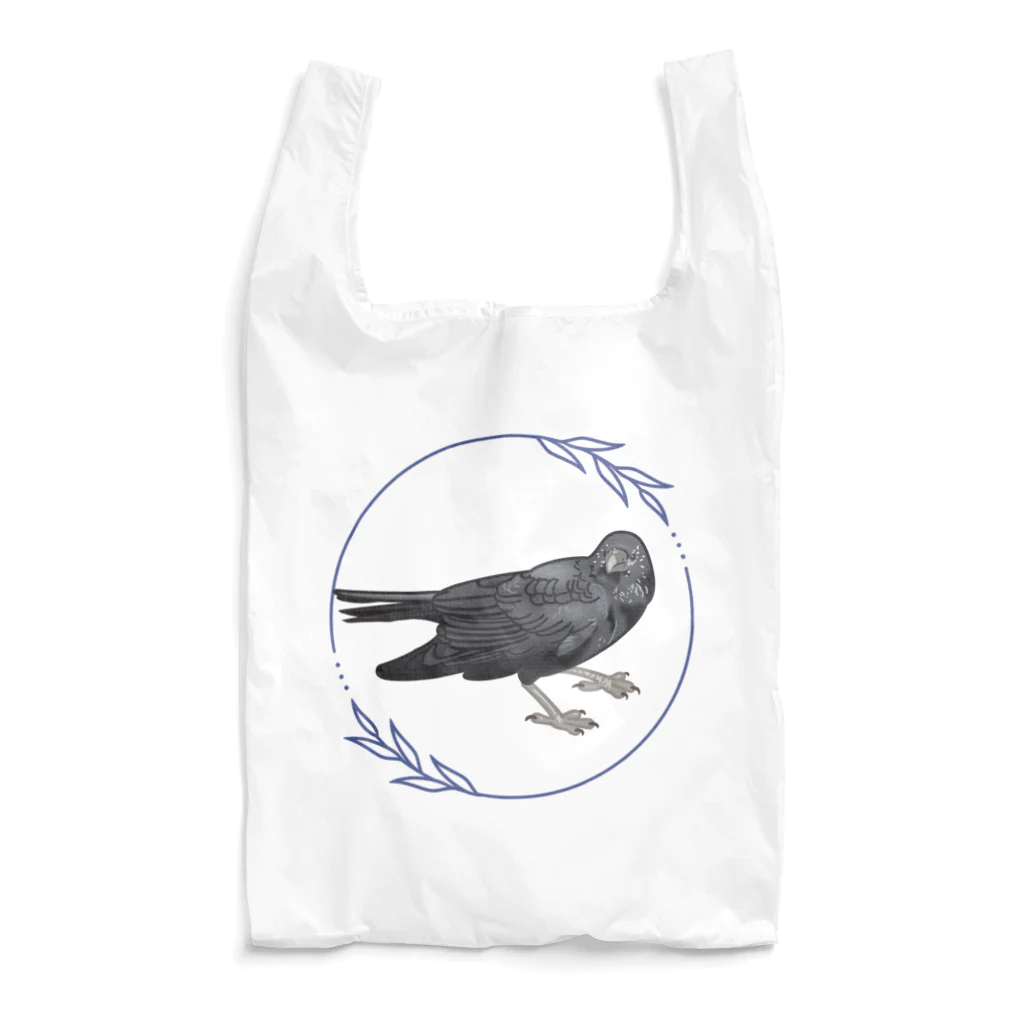やちよ｜リアル鳥イラストのハシボソガラスさん Reusable Bag