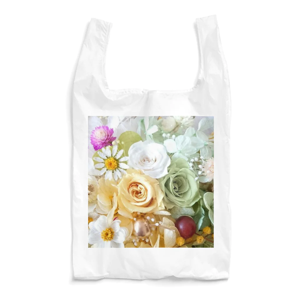 meke flowersのレモンイエローとアップルグリーン　ローズシリーズ Reusable Bag