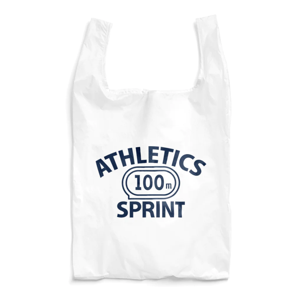 sports_tower スポーツタワーの100メートル競走・短距離走・陸上競技・トラック種目・デザイン・Tシャツ・陸上部・男子・女子・ジュニア・入賞・有力・確実・候補・有望・応援・精神力・集中力・日本人・陸上魂・100m走 エコバッグ