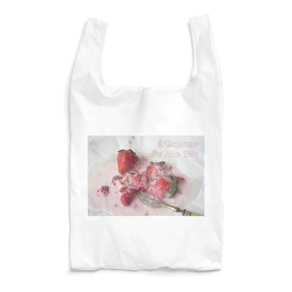 MICHU_COQUETTEのmilk in STRAWBERRY エコバッグ