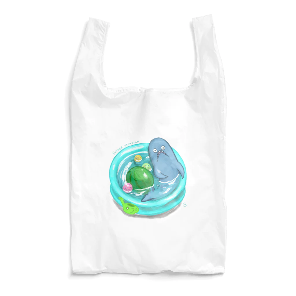 ねてもサメても／さめめのお店のさめめのなつやすみ Reusable Bag