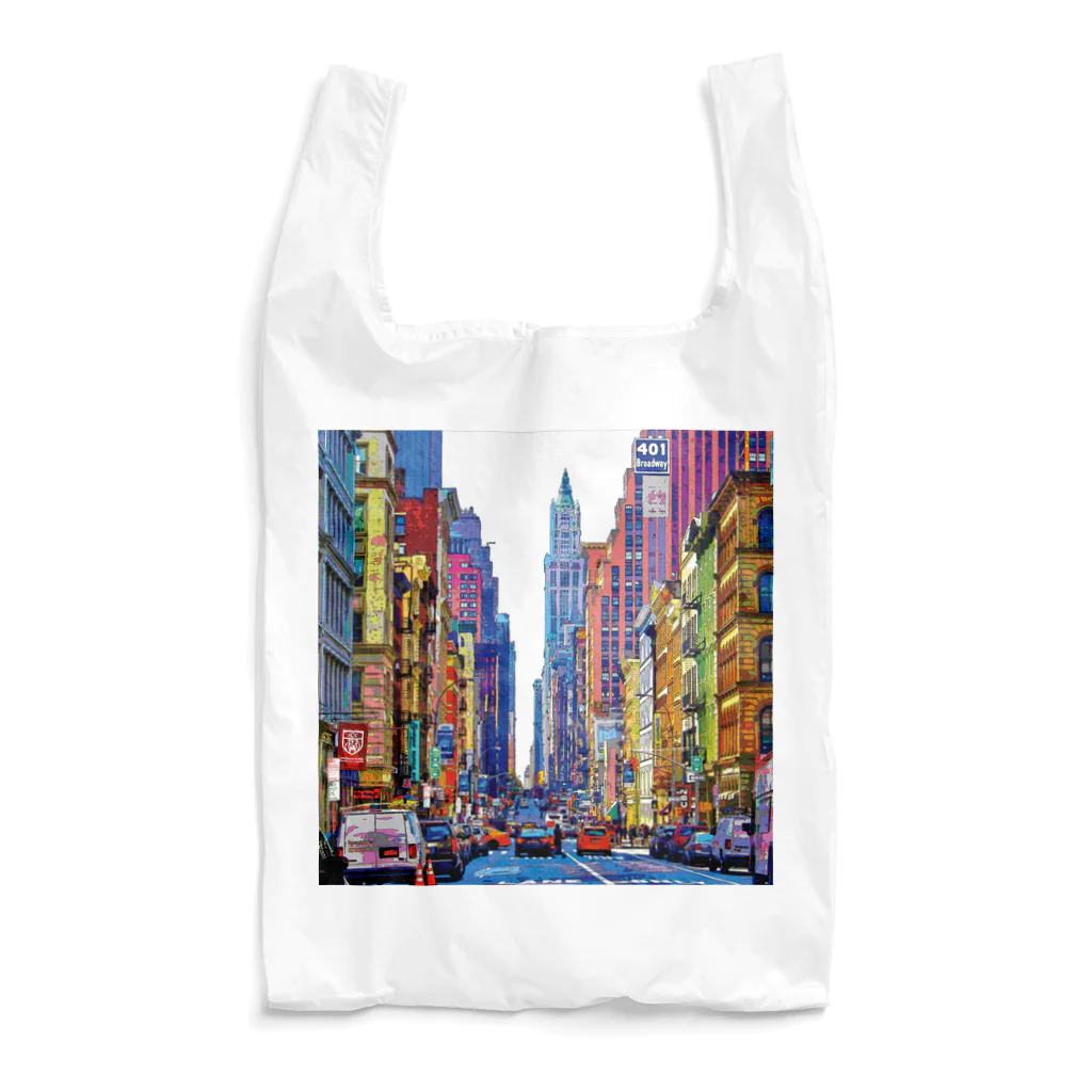 GALLERY misutawoのニューヨーク ブロードウェイの喧騒 Reusable Bag