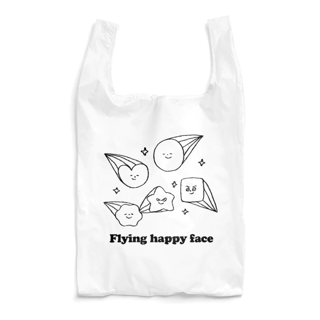 Pokopoko houseのFlying happy face エコバッグ