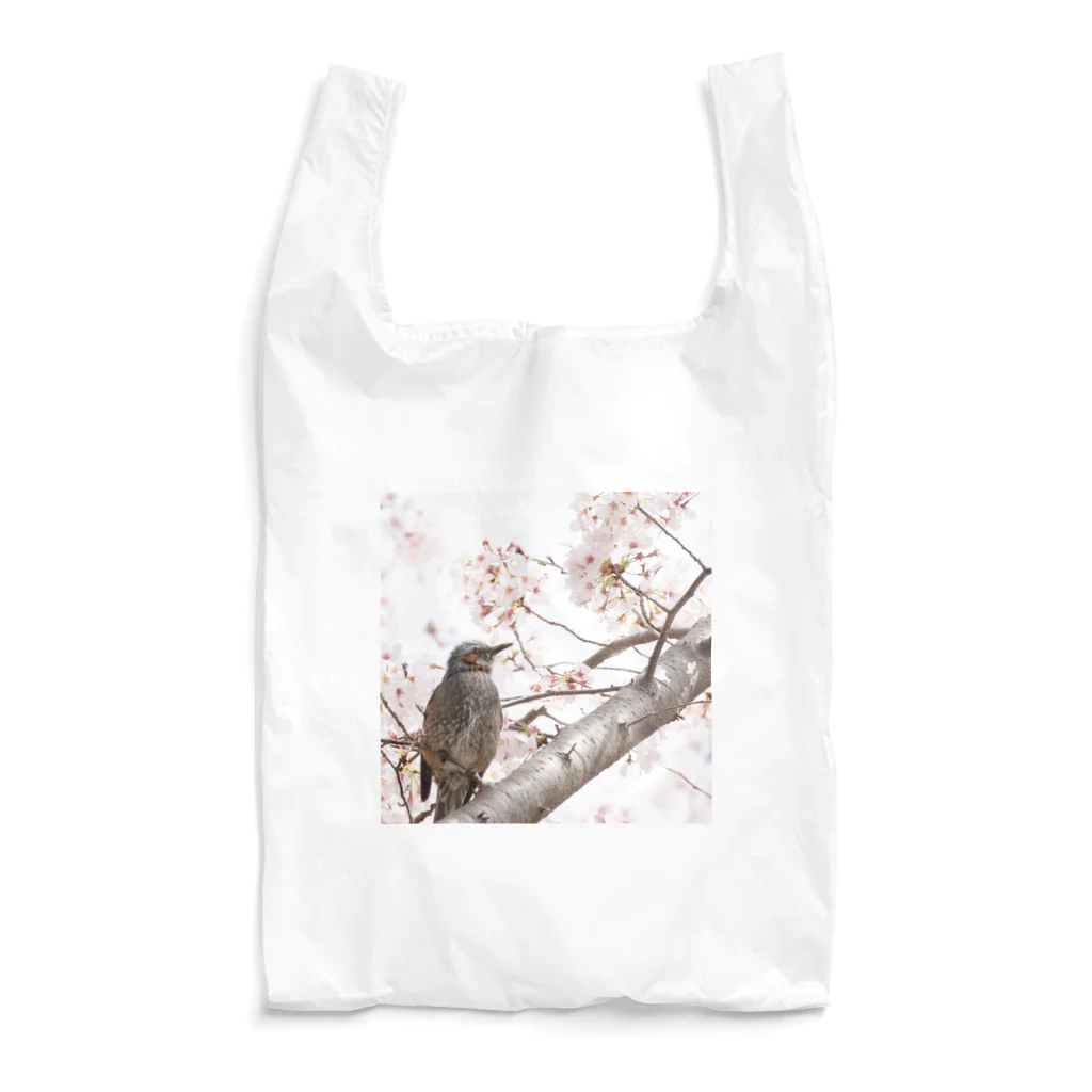 怪人カラス男のヒヨドリと桜 Reusable Bag