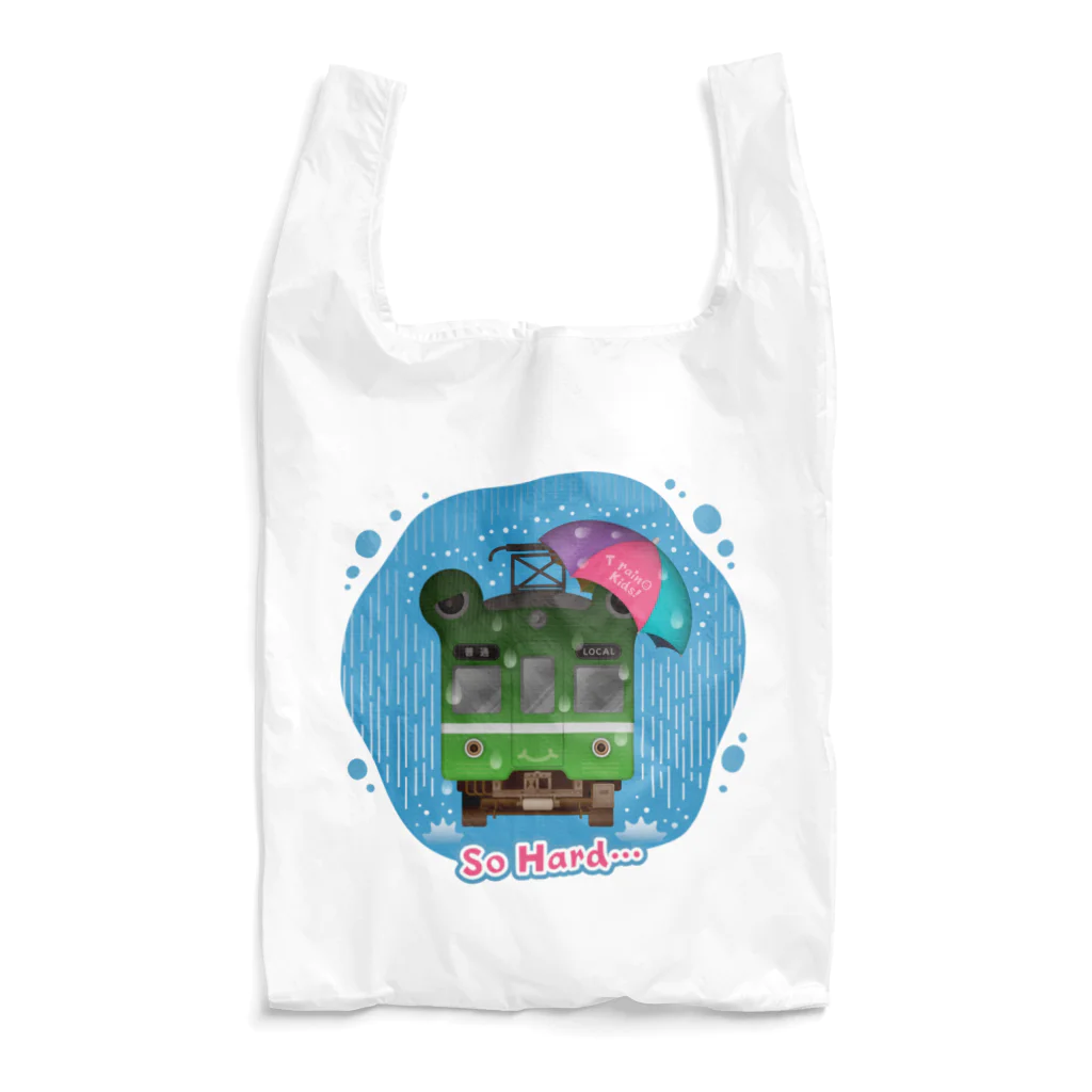 Train Kids! SOUVENIR SHOPのカエル電車「 雨♪」 Reusable Bag