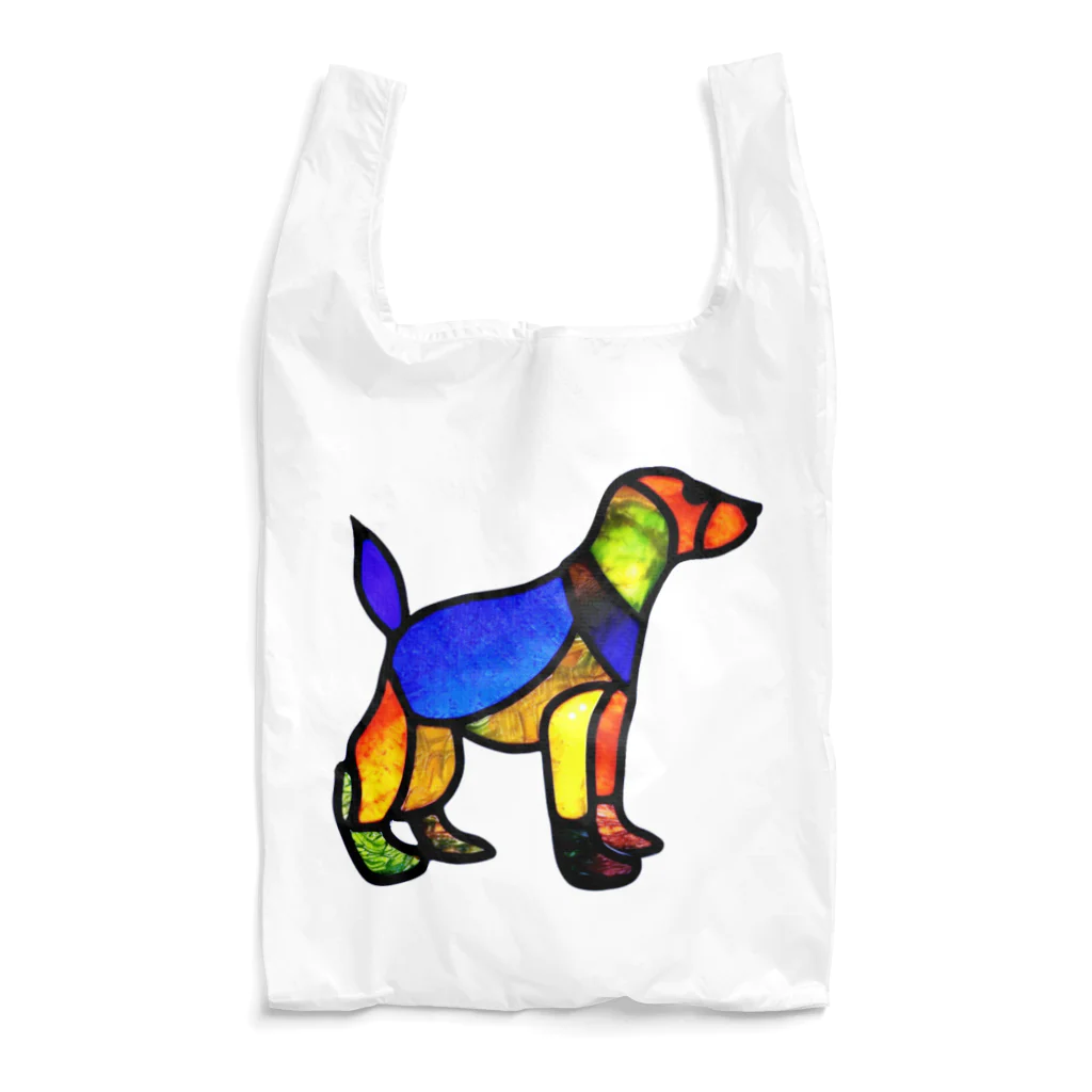 VERITIST (ヴェリティストSUZURI店)のステンドグラス風の犬 Reusable Bag
