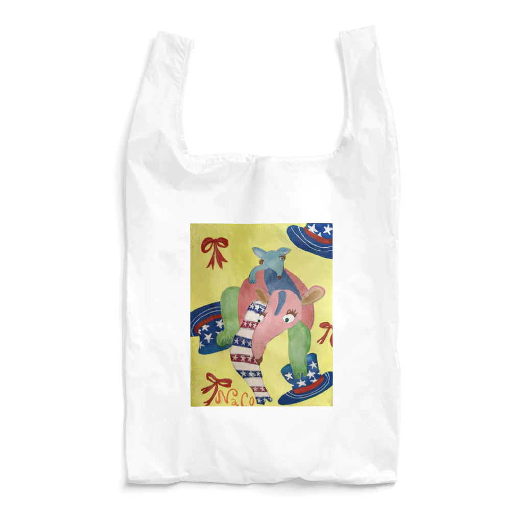 nacosuのアリクイ君わーるでぃ～　America Reusable Bag