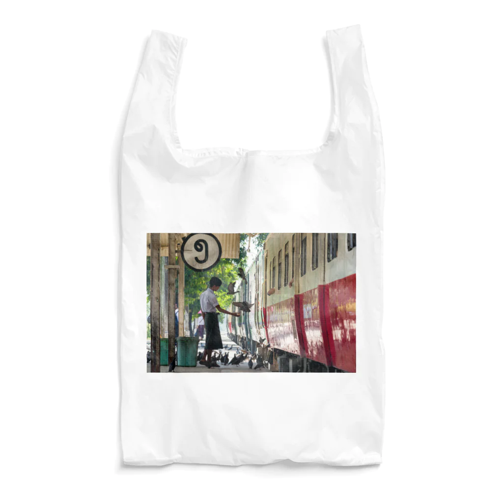 Second_Life_of_Railwaysのミャンマーの鳩使いの青年とキハ40系 Reusable Bag