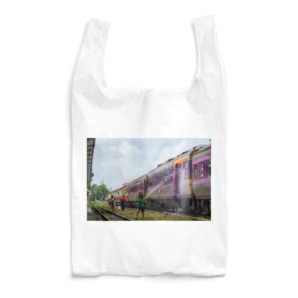 Second_Life_of_Railwaysのタイ鉄道で現役の12系客車が水浴びをする Reusable Bag