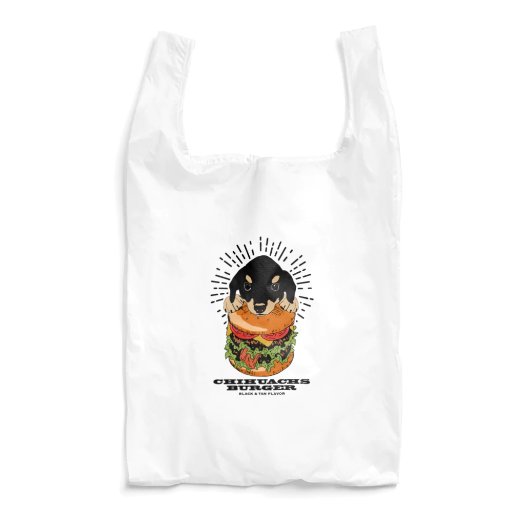 チワックスのMARO屋のブラックタンチワックス（ハンバーガー） Reusable Bag